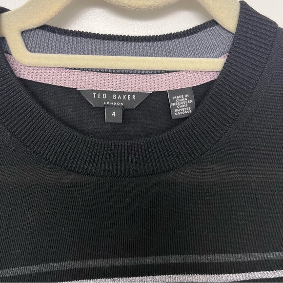Ted Baker Men's Black and Gray Crewneck Sweater - Picture 3 of 7